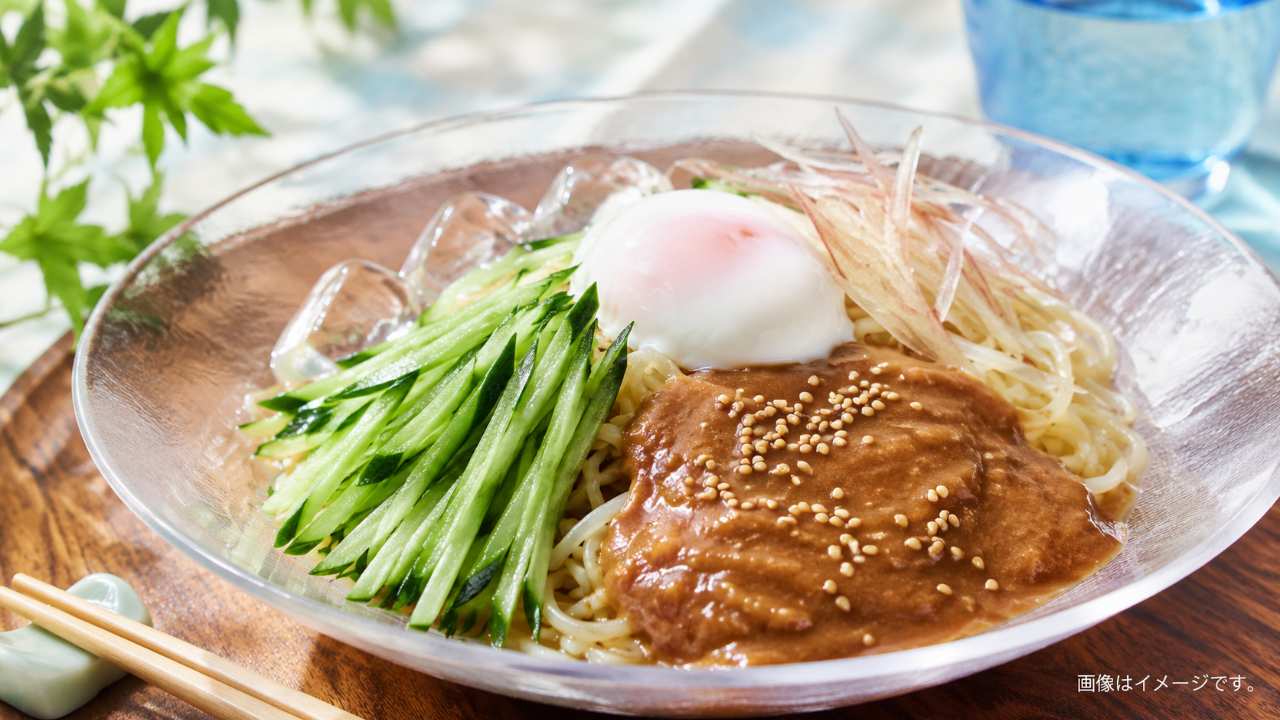 須賀川かっぱ麺をイメージした爽やかな麺料理